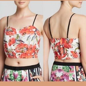 NWT Clover Canyon Multi Floral Garden Crop Top